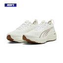 プーマ フォーエバーラン ニトロ ニット PUMA FOREVERRUN NITRO KNIT 379139-09 メンズ ランニングシューズ 24sppmr フォーエバーラン ニトロ ニット FOREVERRUN NITRO KNIT メンズランニングシューズ 商品情報 【全てのランナー向けモデル】自己ベスト更新をかなえる速さを 優れた耐久性と考え抜かれた最新のランガイド構造で、あらゆるレベルのランナーの走りをサポートします。 クッション性がありプロネーションが安定するためケガを防ぎ、エリートランナーの方は練習用(ジョグ、LSD)に、フルマラソンへ初挑戦したい方へはレース用に最適。TPUヒールカウンターがかかとのフィット感とホールド感を向上し、軽量でクッション性と反応性に優れたNITRO FOAMをコアに採用。さらに空洞を多くし堅めに形成し、左右の高さを非対称にし、ランガイドの役割を持つNITRO FOAMをシェルに施しました。さらに非対称ヒールカウンターが足を所定の位置にキープすることであらゆるストライドに対応します。また、抜群の耐久性とトラクションを発揮し、あらゆる路面で快適なランニングをサポートする高性能ラバー合成素材PUMAGRIPを採用。中足骨部分にフレア状に配置し、足がブレにくく、凹凸があるのがおおい為、路面に接地しやすい構造で初心者でも履きやすい一足。つま先とかかとの両方がカーブを描くロッカー構造で転がるように前へ進み、長距離でも筋肉の消耗をやわらげ、スムーズな足運びを実現します。 【特徴】 ・NITRO FOAM：優れた反応性とクッション性を軽量で実現するために設計された、高度な窒素入りフォーム。圧縮したプラスチック生成時に窒素ガスを注入したものをフォームに注入。このプロセスにより、フォーム内に気泡を発生させ、反発力を向上させます ・PWRTAPE：樹脂ベースで作られたプーマ独自のサポート素材。軽量、かつ柔軟性のある素材を圧着した補強パーツ。かかとの部分に配置することで、より最適なホールド感を実現 ・RUNGUIDE：ヒールからアウトソールまで伸びた TPU 素材のバンドにより、かかとのフィット感、ホールド感を向上 ・PUMAGRIP：あらゆる路面に対応が可能。抜群の耐久性とトラクションを発揮し、快適なランニングをサポートする高性能ラバー合成素材。中足骨部分にフレア状に配置し、足がブレにくい。 【詳細】 ・エンジニアードニットアッパー ・ロッカー構造 ・非対称ヒールカウンター：内側を高くすることにより、接地した際オーバープロネーションになるのを防ぎます ・中足骨部分にフレア状に配置し、足がブレにくく、凹凸があるのがおおい為、路面に接地しやすい構造 ・クッショニングレベル：ハイ ・かかと-つま先の高低差 (ドロップ)：7.5mm ・プロネーションタイプ：オーバープロネーション ・ランナータイプ：市民ランナー ・[素材]合成繊維+合成樹脂(ポリウレタン)+合成皮革、合成樹脂(EVA樹脂)、ゴム底 ・カラー：ウォームホワイト/パテチーク ・原産地：ベトナム