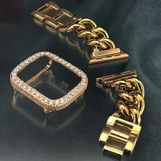 ローズ ベゼル CZダイヤモンド ステンレス チェーン ベルト カスタムセット アップルウォッチ 41mm 45mm 40mm 44mm シリーズ8 SE2 シリーズ7 シリーズ6 SE シリーズ5 シリーズ4 アップルウォッチ用 APPLEWATCH 動画 プレゼント に シリーズ9 ローズ ベゼル CZダイヤモンド ステンレス チェーン ベルト カスタムセット アップルウォッチ 41mm 45mm 40mm 44mm シリーズ8 SE2 シリーズ7 シリーズ6 SE シリーズ5 シリーズ4 アップルウォッチ用 APPLEWATCH 動画 プレゼント に シリーズ9