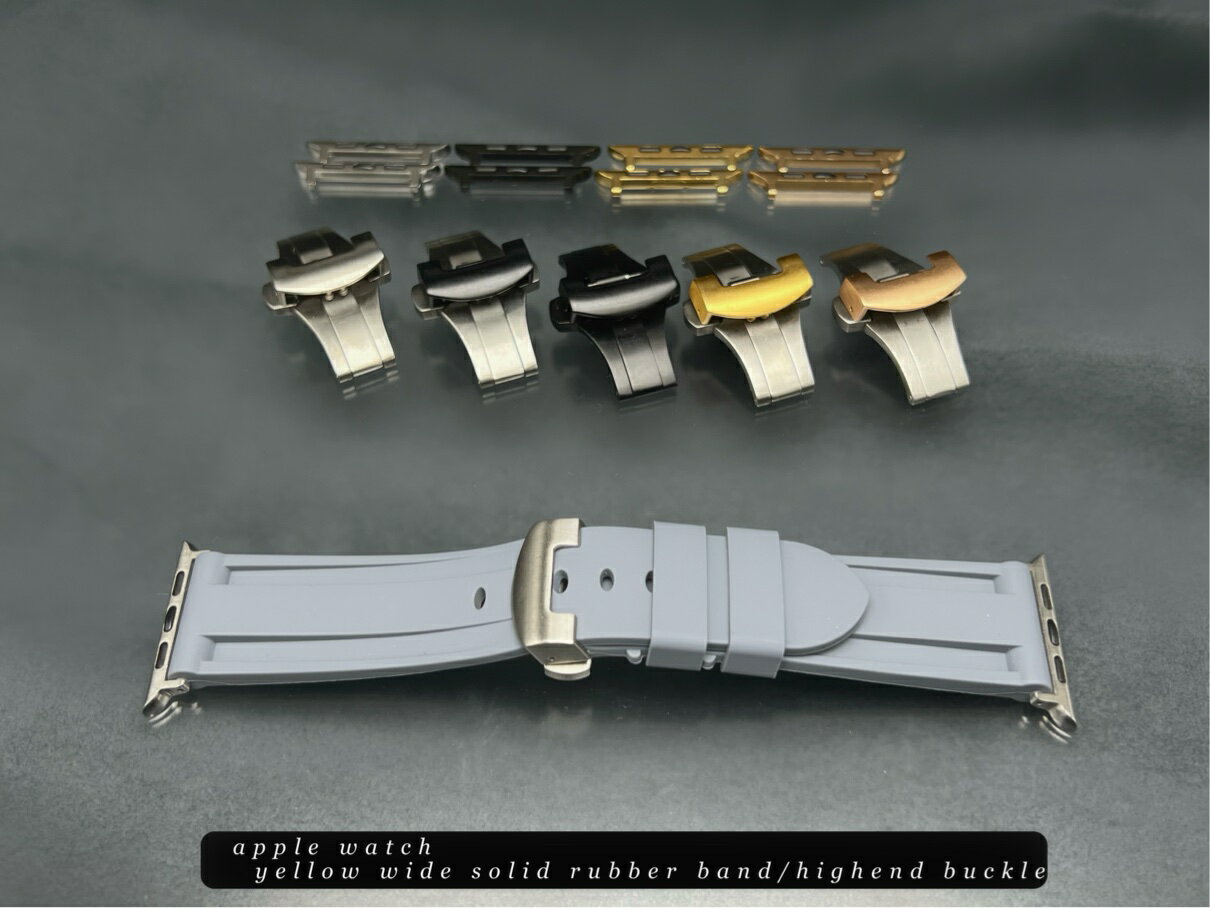 グレー ソリッド ラバーベルト バンド ハイエンドバックル付 シリーズ9 シリーズ8 ウルトラ シリーズ7 SE2 アップルウォッチ 動画 極太 極厚 シリーズ6 SE シリーズ5 シリーズ4 シリーズ3 49mm 45mm 41mm 44mm 40mm 38mm 42mm applewatch