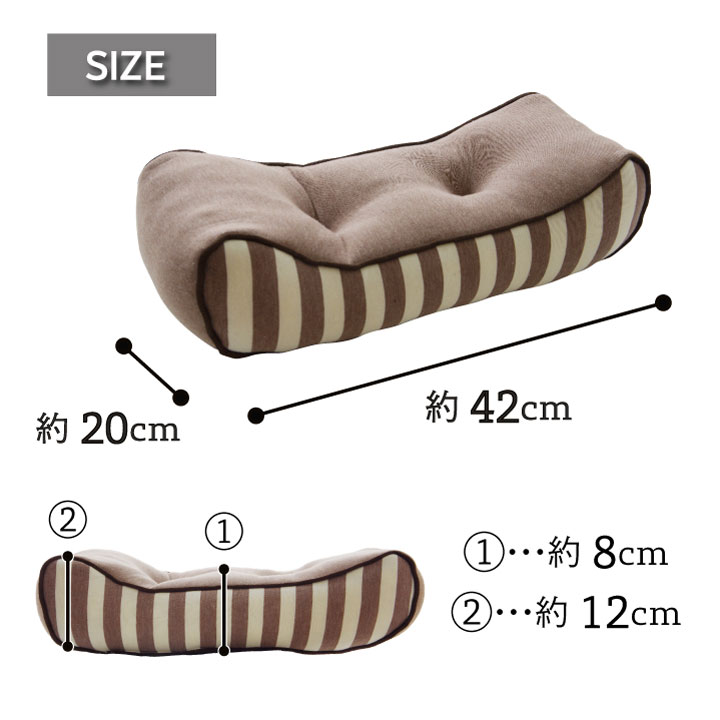 イケヒコ クッション 低反発 使用 腰当て マイクロファイバー 無地 「エルマー」 ブラウン 約42×20cm シンプル ブラウン 9293879【代引き不可】【北海道沖縄離島は配送不可】-お取り寄せ品- 3