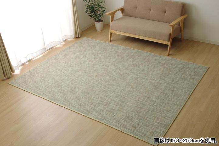 樂天商城 - イケヒコ ラグ カーペット 無地 シンプル バンブー 竹 「DXフォース」 アイボリー 約190×190cm カジュアル アイボリー 5370570【代引き不可】【北海道沖縄離島は配送不可】-お取り寄せ品-