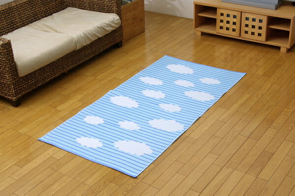 イケヒコ 洗える PPカーペット 「くも」 約87×174cm カジュアル 2101420【代引き不可】【北海道沖縄離島は配送不可】-お取り寄せ品-