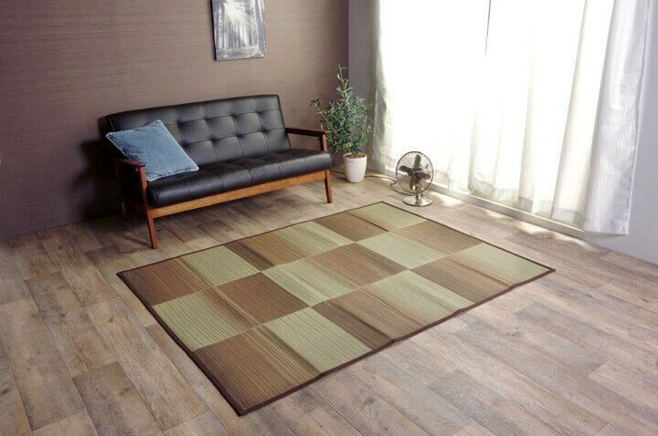 イケヒコ い草ラグ おしゃれ コンパクト シンプル カーペット 「DXモーセ」 ブラウン 約135×180cm シンプル ブラウン 8186960【代引き不可】【北海道沖縄離島は配送不可】-お取り寄せ品-