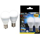 アイリスオーヤマ LED電球 E17 広配光2P 昼白色 60形(760lm) LDA7N-G-E17-6T62P - 0501-4967576408141-ds -お取り寄せ品-