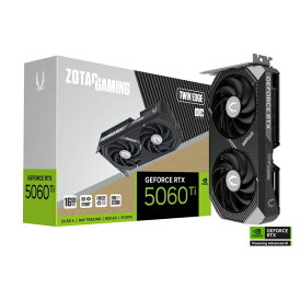 ZOTAC グラフィックボード ZOTAC GAMING GeForce RTX 5060 Ti 16GB Twin Edge OC ZT-5060Ti-16G-TWOC/ZT-B50620H-10M GeForce RTX5060Ti搭載 PCIe 5.0 x8 メモリ:GDDR7/16GB 【交換・返品特別条件あり】 4580624814024