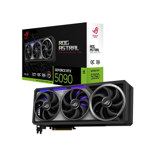 グラフィックボード ASUS エイスース ROG-ASTRAL-RTX5090-O32G-GAMING NVIDIA GeForce RTX 5090 PCI Express 5.0 モニタ端子 HDMI2.1b x2 DisplayPort x3 メモリ GDDR7 32GB 0197105890282