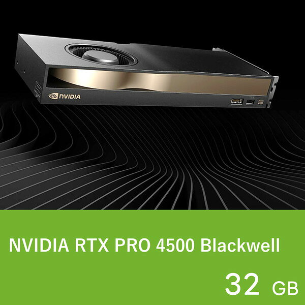 NVIDIA グラフィックボード NVIDIA RTX PRO 4500 Blackwell PCIe 5.0 x16 DisplayPort 2.1b x4 メモリ:GDDR7/32GB 最大消費電力:200W【代引き不可】 4560152389997