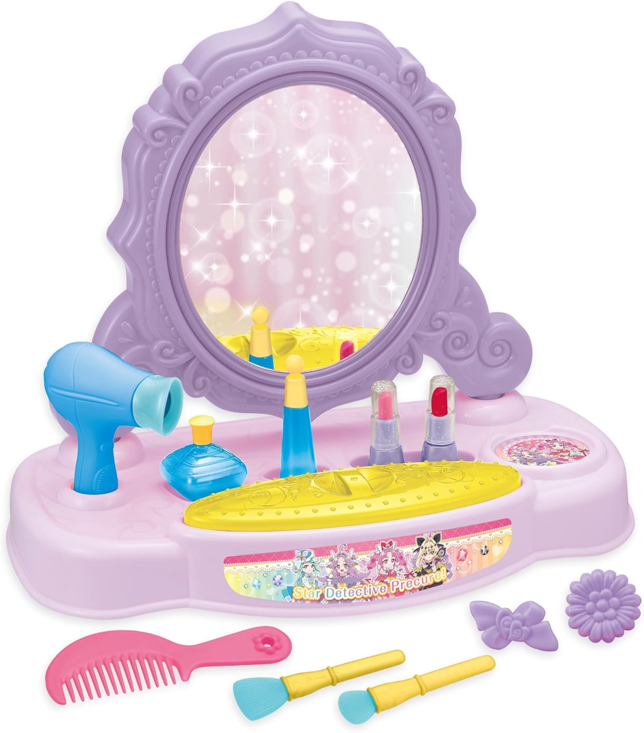 ■ ラッピング・のしは行わず、通常梱包での発送となります。■ 北海道・沖縄・及びその他離島への配送はいたしかねます。『名探偵プリキュア！』の可愛いドレッサーが登場！リップや香水瓶(こうすいびん)、ドライヤー、ヘアピンなどアイテムがいっぱい！...