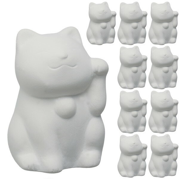 おえかき陶器 まねきねこ左手 10個セット立体ぬりえで、想像力全開！好きな色にぬって自分だけのキャラクターをつくろう！商品説明手のひらサイズの真っ白な陶器にお子様から大人までお楽しみいただけるおえかきシリーズです。好きな色、好きな顔をリアルに描いたり、アイデアひとつで変身させたり、シリーズで揃えたり、楽しみ方はいろいろ。お子さまの創造力を思う存分発揮できます。作品完成後は思い出のインテリアとしておうちに飾れます。陶器と推奨の画材（カラーペンなど）があればどこでもすぐに出来るお手軽さが魅力です。立体へ着色することによって、空間認知能力を刺激し、知育教育や脳のトレーニングに効果があります。水族館や動物園はもちろん、商業施設などのイベント会場や学童保育、学校でのPTA活動、介護施設のレクリエーションなど幅広い会場・イベントで活躍できます。検索キーワードおえかき陶器　まねきねこ　招き猫　左手　10個セット　立体ぬりえ　陶器　お絵かき　手作り　工作キット　親子イベント　ワークショップ　子ども　自由工作　自由研究　図工　夏休み　冬休み　小学校　中学校　大人　趣味　DIY　 教材　イベント　景品　プレゼント　おうち遊び　室内遊びディレクトリID568546注意本商品は10個セットのみの販売です。ばら売りは行っておりません。素焼き陶器のため、落下などの強い衝撃で割れる場合があります。また、保管環境によって耐久性が異なります（冷暗所保管5〜10年程度、屋外や高温環境2年程度で劣化）。色付けの推奨画材は水性顔料系：マーカー、絵の具、色鉛筆です。水性の染料系マーカーも使用可能ですが、素材にしみこみやすいため薄い色から重ね塗りするのがコツです。クレヨン、油性マジックは重ね塗りしにくいほか汚れやすかったりするため推奨しておりません。また、絵の具の厚塗りは、乾燥後にひび割れる場合もございます。商品サイズ約31×31×47mmセット内容本体×101個重量（g）320材質陶器（素焼き）1個梱包形態箱入り1個梱包サイズ横（mm）115品番58903JANコード4580245591908■ ご注意 ■・ ご注文のタイミングにより、納期がかかる、又は完売などの場合もございます。・ 商品の情報/詳細、画像について保証は致しかねます。・ 画像はイメージです。商品以外が含まれる、又は商品と異なる場合があります。・ 必ずメーカーホームページなど合わせてご確認ください。・ ご注文確定後のキャンセル・返品・交換は出来かねます。・ 北海道、沖縄、その他離島は配送致しかねます。不具合対応、交換対応のお問い合わせは、下記専用の窓口へご連絡をお願いします。アーテック　電話：072-990-5656　（平日9-18時・土曜9-15時：日曜と祝日はお休みです）