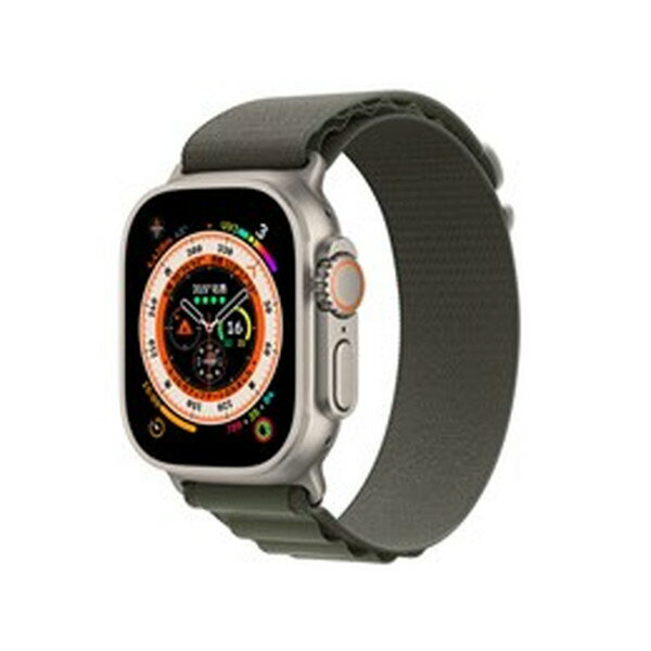 【ポイントアップで5月25日がおトク】ウェアラブル端末・スマートウォッチ アップル / APPLE Apple Watch Ultra GPS+Cellularモデル 49mm MNHJ3J/A [グリーンアルパインループ S] 【キャンセル不可・北海道沖縄離島配送不可】 0057-4549995336955-ds 4549995336955-ds