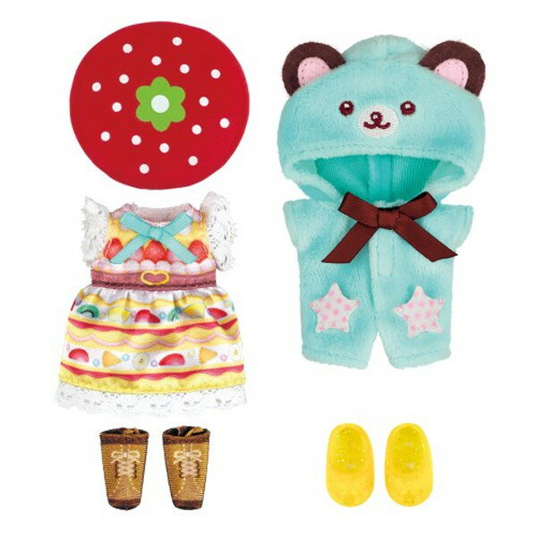 ポケットメルちゃん ケーキワンピ＆ミントくまセット おもちゃ こども 子供 女の子 人形遊び 洋服 3歳 -お取り寄せ-【キャンセル不可・北海道沖縄離島配送不可】 0389-4977554516065-ds