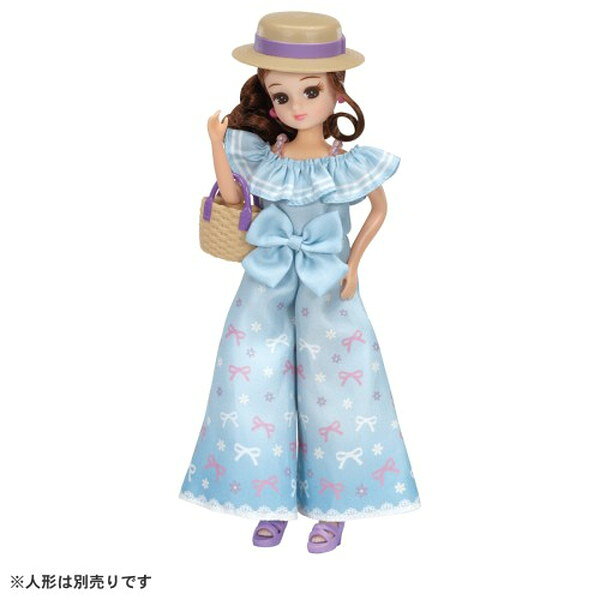 ＞ ＞ 当店のおトクなクーポン・ポイントアップ情報はこちらから ＜ ＜※各キャンペーン・各クーポンの開催期間・獲得条件・ポイント倍率等を必ずご確認ください。■ ラッピング・のしは行わず、通常梱包での発送となります。■ 北海道・沖縄・及びその他離島への配送はいたしかねます。【商品種別】おもちゃ【関連ジャンル】お人形遊び洋服【キャラクター名】リカちゃん【商品概要】さわやかなブルーのパンツスタイルのワンピースに帽子とバッグがセットになったお出かけスタイル！大きなフリルのえりにリボンの柄がいっぱいのパンツスタイルワンピース。ウエストの大きなリボンもポイント！帽子とカゴバッグ付き。※人形は別売りです。【同梱内容】ドレス×1、帽子×1、バッグ×1、サンダル×1【メーカー】タカラトミー【サイズ】145mm(幅)215mm(高)30mm(奥)【対象年齢】3歳以上【コピーライト(C)】 TOMY _おもちゃ __お人形遊び_洋服 _おもちゃ _タカラトミー _リカちゃん 260508CP100OFF TAKARATOMMY タカラトミー TAKARA TOMY TOMMY たからとみー 人形 ドール 着せ替え ごっこ遊び ままごと おままごと お人形遊び 人形遊び お世話 りかちゃん りか おしゃれ おめかし■ ご注意 ■・ ご注文のタイミングにより、納期がかかる、又は完売などの場合もございます。・ 商品の情報/詳細、画像について保証は致しかねます。・ 画像はイメージです。商品以外が含まれる、又は商品と異なる場合があります。・ 必ずメーカーホームページなど合わせてご確認ください。・ ご注文確定後のキャンセル・返品・交換は出来かねます。・ 北海道、沖縄、その他離島は配送致しかねます。・ 型番 : リカちゃん LW-07 ブルーバケーション おもちゃ こども 子供 人形遊び 洋服 3歳から タカラトミーマーケティング -お取り寄せ-【キャンセル不可・北海道沖縄離島配送不可】 ・ JAN : 4904810083917-ds