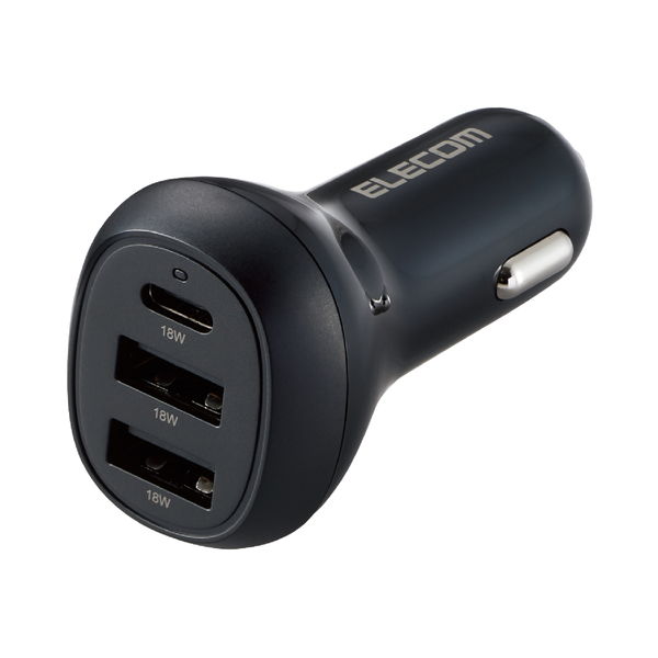 ELECOM エレコム MPA-CCPD06BK シガーソケット カーチャージャー 36W 3ポート USB Type-C ×1 USB A ×2 PD対応 超高速充電 おまかせ充電 iPhone Android 各種対応 車 充電器 ブラック【キャンセル不可・北海道沖縄離島配送不可】 -お取り寄せ- 4549550252423-dsのサムネイル
