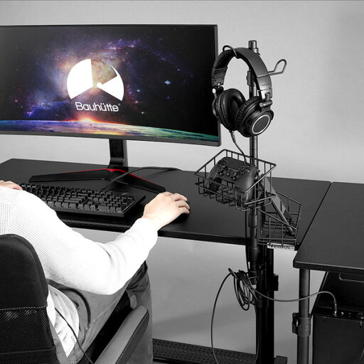 Bauhutte バウヒュッテ ヘッドセットタワー ブラック BHP-S200 【代引・日時指定・キャンセル不可・北海道沖縄離島配送不可】 -メーカー直送- 4580742233219-ds