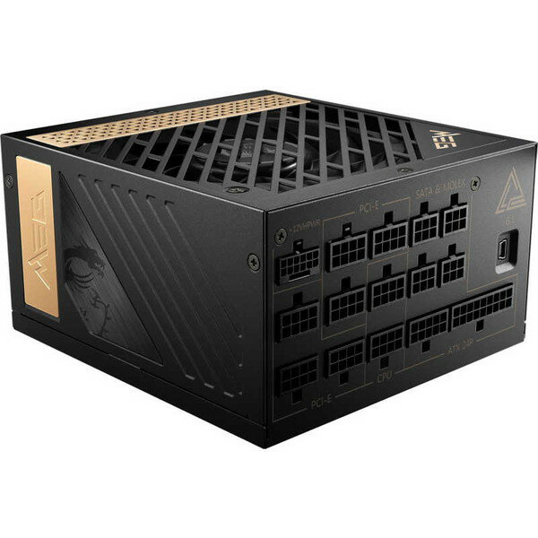 MSI MEG Ai1300P PCIE5 PC電源 ATX 1300W 80PLUSPlatinum 【キャンセル不可・北海道沖縄離島配送不可】 -お取り寄せ- 4526541042133-ds