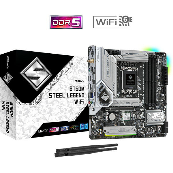 ASRock B760M Steel Legend WiFi intel B760 マザーボード MicroATX 【キャンセル不可・北海道沖縄離島配送不可】-お取り寄せ品- 4710483941795-ds