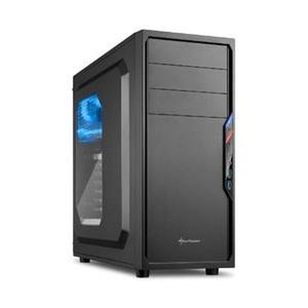 Sharkoon ケース SHA-VS4-WBK 黒 Mini-ITX, Micro-ATX, ATX【キャンセル不可・北海道沖縄離島配送不可】-お取り寄せ品- 4571388251200-ds