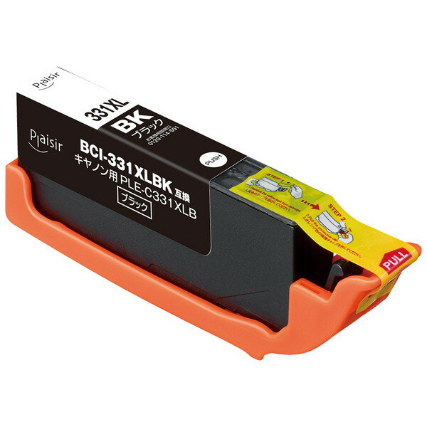 プレジール キヤノン用 BCI-331XLBK互換インクカートリッジ ブラック(染料) 【キャンセル不可・北海道沖縄離島配送不可】 -お取り寄せ- 4589846741668-ds