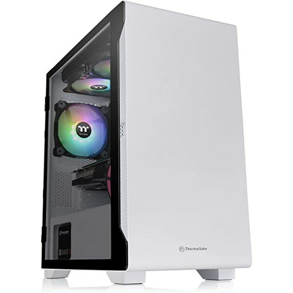 【ポイントアップで5月10日がおトク★店内全品対象】Thermaltake S100 TG Snow Edition マイクロタワーPCケース CA-1Q9-00S6WN-00【キャンセル不可・北海道沖縄離島配送不可】-お取り寄せ品- 4713227525091-ds