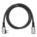 AINEX アイネックス USB Type-C 横L型延長ケーブル U31CCLF08 【キャンセル不可・北海道沖縄離島配送不可】-お取り寄せ- 4562412843294-ds