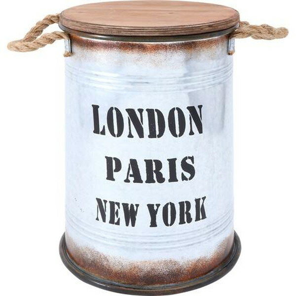 不二貿易 ブリキスツール 直径27xH41 SL KH74439 SL 商品コード26166 【代引・日時指定・キャンセル不可・北海道沖縄離島配送不可】 -お取リ寄せ- 4953980261663-ds