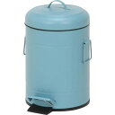 不二貿易 スチール ラウンドペダルペール 5L スモークブルー FTC313-5L 商品コード34739 【代引・日時指定・キャンセル不可・北海道沖縄離島配送不可】 -お取リ寄せ- 4953980347398-ds