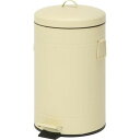不二貿易 スチール ラウンドペダルペール 12L アイボリー FTC313-12L 商品コード34742 【代引・日時指定・キャンセル不可・北海道沖縄離島配送不可】 -お取リ寄せ- 4953980347428-ds