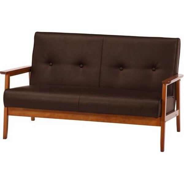 不二貿易 バイキャストPUソファ ミート 2P LBR FB-866 商品コード73762 【代引・日時指定・キャンセル不可・北海道沖縄離島配送不可】 -お取リ寄せ- 4953980737625-ds