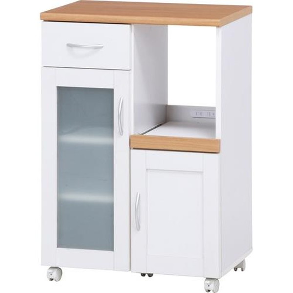 不二貿易 キッチンカウンター サージュ WH×NA 60幅(96818) 2019-1009-02 商品コード99521 【代引・日時..