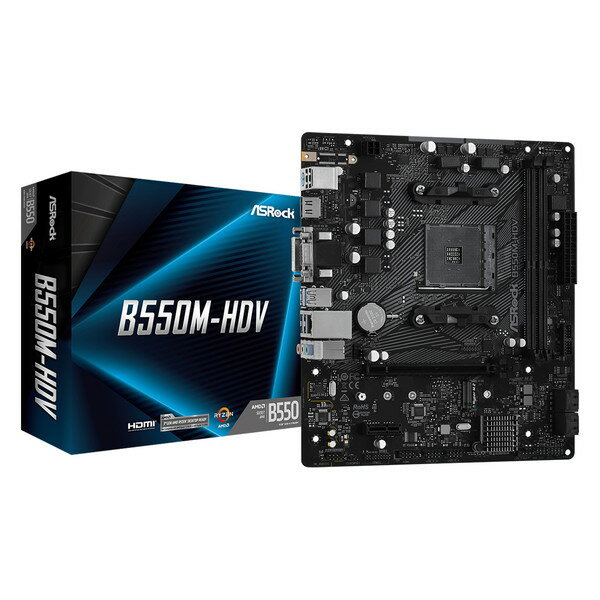 ASRock マザーボード B550M-HDV Socket AM4 AMD B550 MicroATX DDR4 アスロック マザボ 【キャンセル不可・北海道沖縄離島配送不可】 4710483931635-ds