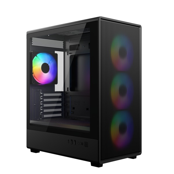 Cooler Master の高い品質基準を維持しながら、手頃な価格を実現。予算を抑えながらも、品質に妥協しない PC ケースが必要なすべてのユーザーに対して、最高の価値提供を可能にします。1. コストパフォーマンスと品質のバランスCooler Master の高い品質基準を維持しながら、手頃な価格を実現。予算を抑えながらも、品質に妥協しない PC ケースが必要なすべてのユーザーに対して、最高の価値提供を可能にします。2. シンプルでフラットな筐体デザイン複雑な装飾を排し、シンプルで機能的なフラットデザインを採用。ホームユース、オフィス環境、ゲーミング PC など、あらゆる用途・インテリアに自然に融和。初心者にも分かりやすい設計で、多くのユーザーに選ばれるケースです。3. コンパクト設計で、場所を選ばない汎用性外形寸法 379 × 208 × 446mm のコンパクトサイズながら、Mini-ITX / Micro-ATX マザーボード、標準 ATX 電源に対応。デスクスペースに限りがあるホームユーザー、オフィス環境での導入に最適です。4. 充実したファン・ラジエータサポートプリインストール：3×120mm ARGB ファン（前面）+ 1×120mm ファン（背面）拡張対応：前面最大 3 個、背面 2 個、底部 1 個、トップ 240mm 液冷ラジエータ対応。購入直後から冷却性能を発揮し、将来のアップグレードにも柔軟に対応できます。 5. テンパードガラスサイドパネルによる美しい内部表現テンパードガラスサイドパネルにより内部構成を美しく表現。RGB 対応 ARGB ファンで、シンプルなケースビジュアルを自分好みに彩ることができます。6. 初心者向けのユーザーフレンドリー設計複雑な配線制限がなく、マザーボード、電源、ファンの装着が直感的に行えます。USB 3.0 Type-A + Type-C、ステレオオーディオジャック装備で、購入後すぐに快適に使用開始できます。プリインストール3x120mm ARGB ファン（前面）+ 1x120mm ファン（背面）拡張対応前面最大 3 個、背面 2 個、底部 1 個、トップ 240mm 液冷ラジエータ対応対応マザーボードMicro-ATX, Mini-ITXドライブベイサポート3.5インチ x1、2.5インチ / 3.5インチ Drive Bays (or SSD)CPUクーラー 163mm / 電源ユニット : 180mm / グラフィックスカード : 317mm■ ご注意 ■・ ご注文のタイミングにより、納期がかかる、又は完売などの場合もございます。・ 商品の情報/詳細、画像について保証は致しかねます。・ 画像はイメージです。商品以外が含まれる、又は商品と異なる場合があります。・ 必ずメーカーホームページなど合わせてご確認ください。・ ご注文確定後のキャンセル・返品・交換は出来かねます。・ 北海道、沖縄、その他離島は配送致しかねます。・ 型番 : E350-KGNN-S00（Elite 350 Black）・ JAN : 4719512165546-ds
