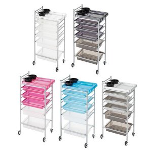 西村製作所 C−328ヘアカラーワゴン ワイン 【メーカー直送のため代引・日時指定不可】【北海道沖縄離島..