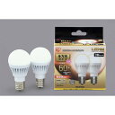 アイリスオーヤマ LED電球 E17 全方向2P 電球色 60形(760lm) LDA8L-G-E17/W-6T52P - 0501-4967576300490-ds -お取り寄せ品-