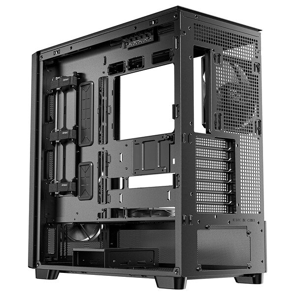 Antec ミドルタワーPCケース FLUX SE ブラック 木材 強化ガラスパネル 吸音シート搭載 120mmファン 5基標準搭載 裏配線マザーボード対応 【キャンセル不可・北海道沖縄離島配送不可】 0761345101776-ds - Image 3