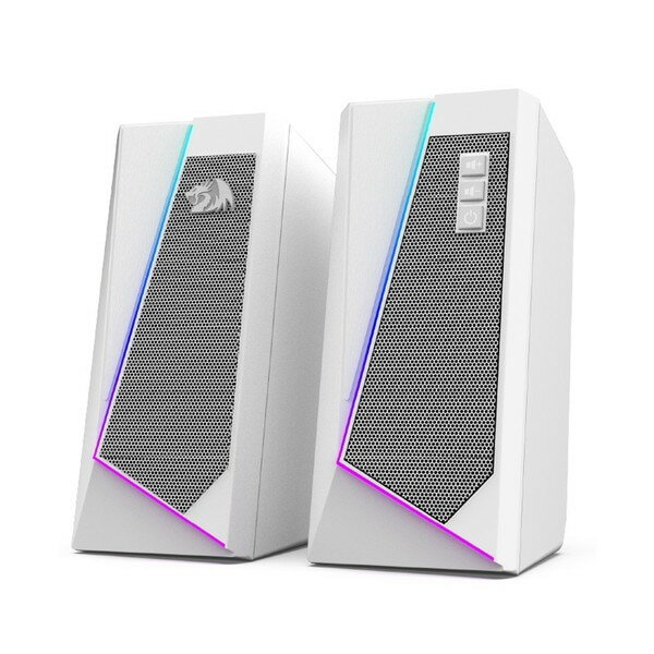 【製品特徴】・RGB USBパワードスピーカー　6W(3W+3W)　・リッチクリスタルサウンド 密閉型フルレンジ・使いやすいワンタッチボタンデザイン・タッチでRGB設定ができる・USBバスパワー対応 ドライバー不要【製品サイズ】約 W83mm×D110mm×H180mm【製品重量】760g【付属品】マニュアル【保証期間】6ヶ月間【JAN】4580438146816【商品名】REDRAGON 2chスピーカー ANVIL GS520WTI ホワイト