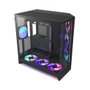 NZXT PCケース H9 FLOW RGB+(2025) ブラック CM-H92FB-P1 RGBファン3基標準搭載(420mm×2/120mm×1) RGBコントローラー付属 E-ATX/ATX/Micro-ATX/Mini-ITX 斜めファン配置 【キャンセル不可・北海道沖縄離島配送不可】 -お取り寄せ- 4943508304910-ds