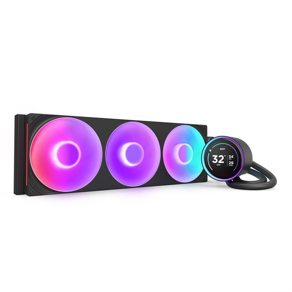 NZXT 水冷CPUクーラー KRAKEN ELITE 420 RGB（2024) ブラック RL-KR42E-B2 2.72インチ液晶ディスプレイ搭載 LGA1851対応 RGB発光 【キャンセル不可・北海道沖縄離島配送不可】 -お取り寄せ- 4943508305023-ds