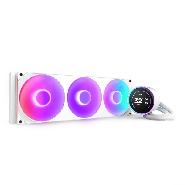 NZXT CPU顼 KRAKEN ELITE 420 RGB2024) ۥ磻 RL-KR42E-W2 2.72վǥ...