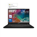 MSI ビジネスノートPC Modern-14-H-D2RMG-5429JP 14インチ WUXGA 60Hz Core 7 プロセッサー 240H インテル グラフィックス メモリ:32GB SSD:512GB Windows 11 Home Microsoft 365 Basic + Office Home & Business 2024 4711377346900-ds