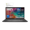 MSI 大画面ビジネスノートPC Modern-15-F1MG-5559JP 15.6インチ フルHD 60Hz Core 7 プロセッサー 150U インテル グラフィックス メモリ:32GB SSD:512GB Windows 11 Home Microsoft 365 Basic + Office Home & Business 2024 4711377346931-ds