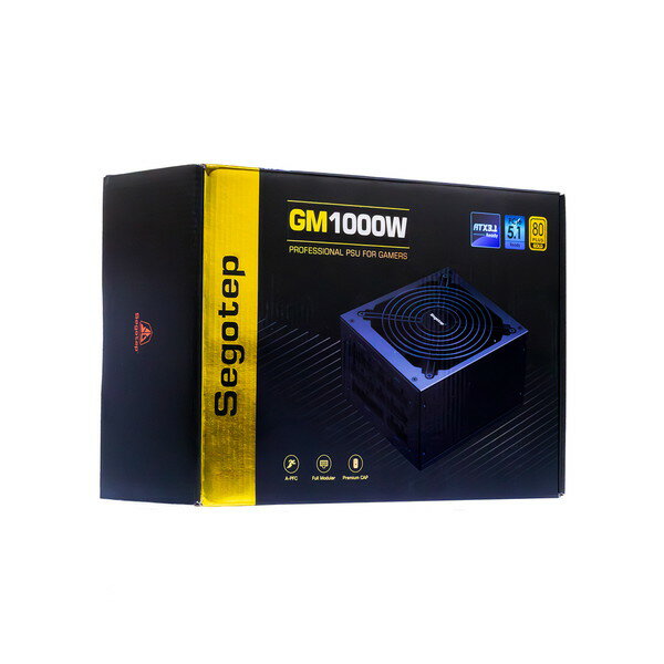 Segotep PC電源 GM1000W ATX3.1+PCI-E 5.1 135mmファン搭載 80PLUS GOLD認証 ATX3.1/PCIe5.1準拠 奥行160mm 【キャンセル不可・北海道沖縄離島配送不可】 6959371303446-ds