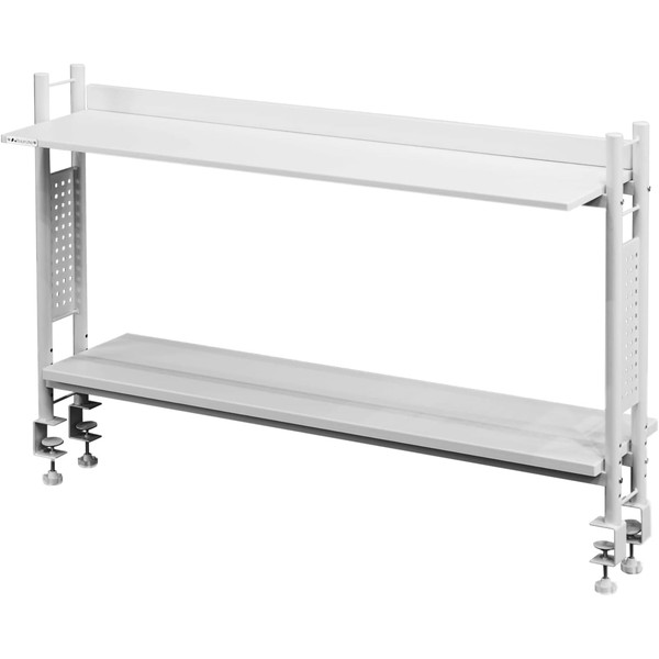 Bauhutte デスクラック2 ホワイト BHS-1200HN-WH 高さ78.5x幅121x奥行き30cm 前後2段階調節 【代引・日時指定・キャンセル不可・北海道沖縄離島配送不可】 -メーカー直送- 4580742230416-ds