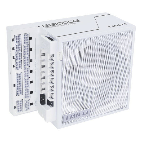 LIAN LI L字型電源ユニット EDGE GOLD 1000W White with Hub EG1000GWH USBハブ付属 ATX3.1 対応 80PLUS GOLD認証 ホワイト 【キャンセル不可・北海道沖縄離島配送不可】 4718466016140-ds