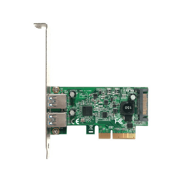玄人志向 ASMedia社製 ASM3142搭載 USB3.2 Gen2 TypeA インターフェース (PCI-Express x4接続) USB3.1A-P2-PCIE3 【キャンセル不可・北海道沖縄離島配送不可】 4988755047401-ds