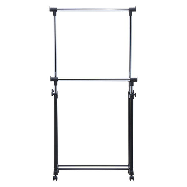 不二貿易 パイプダブルハンガー 4644−A0−BK 14200 商品コード15540 【代引・日時指...