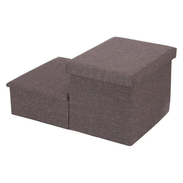 不二貿易 収納付きペットステップ チャコール 商品コード53723 【代引・日時指定・キャンセル不可・北海道沖縄離島配送不可】 -お取リ寄せ- 4953980537232-ds