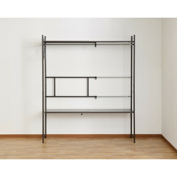 超頑丈フレキシブルラック スーパーワイド SF-701SW（DBR) ダークブラウン 茶色 壁面収納 ハンガーラック 頑丈 -お取り寄せ品-【代引・日時指定・北海道沖縄離島配送不可】 4562441971463-ds エスエイ企画 0176-4562441971463-ds