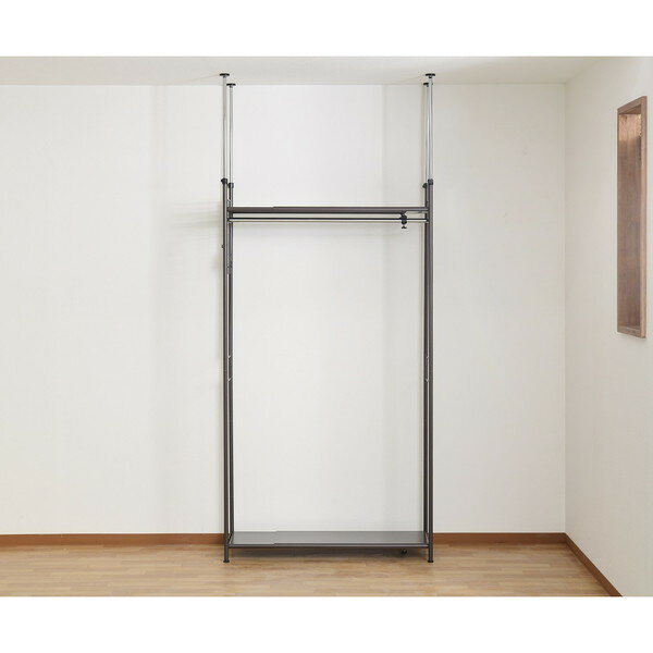 超頑丈ツッパリフレキシブルラック スーパーワイド SF-702SW(DBR) ダークブラウン 茶色 壁面収納 ハンガーラック つっぱり棒 頑丈 -お取り寄せ品-【代引・日時指定・北海道沖縄離島配送不可】 4562441971500-ds エスエイ企画 0176-4562441971500-ds