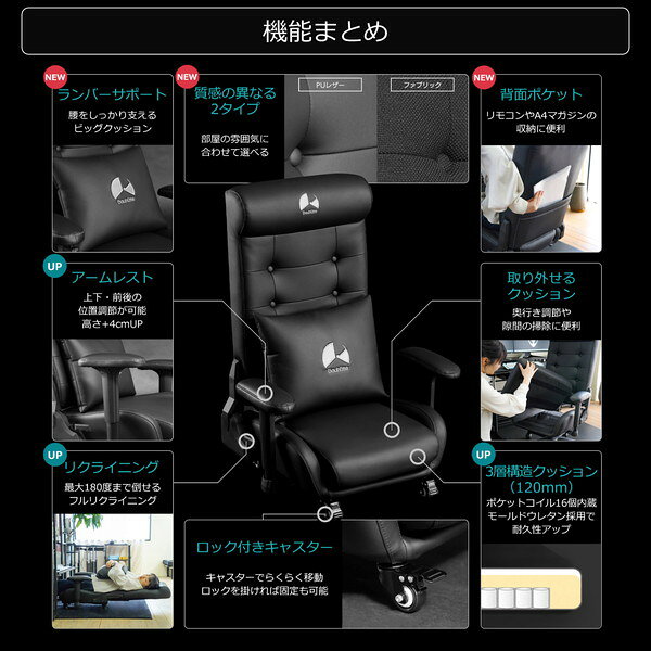 Bauhutte バウヒュッテ ゲーミングソファ座椅子 GX-370-WH ホワイト ファブリックタイプ ポケットコイル内蔵 4589946148701-ds 【代引・日時指定・キャンセル不可・北海道沖縄離島配送不可】-メーカー直送- [2]