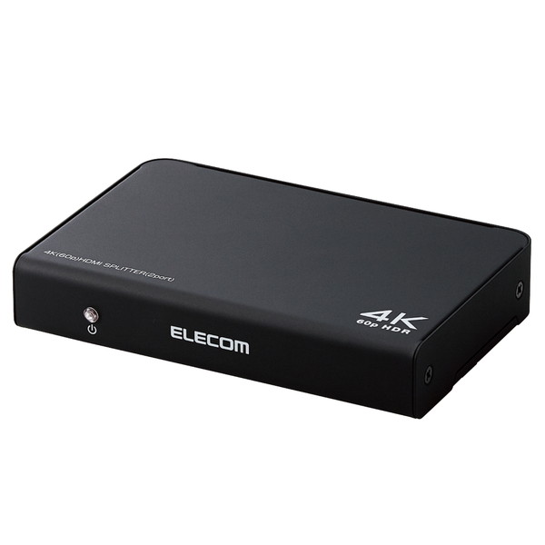 【ポイントアップで5月25日がおトク★店内全品対象】ELECOM エレコム VSP-HDP12BK HDMI分配器 4K 60P 対応 1入力 2出力 スプリッター ブラック【キャンセル不可・北海道沖縄離島配送不可】 -お取り寄せ品- 4549550230308-ds